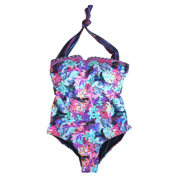 Size 16 Swimsuits For All One Piece Swimsuit Underwire Support Slimming Tummy - Picture 4 of 12